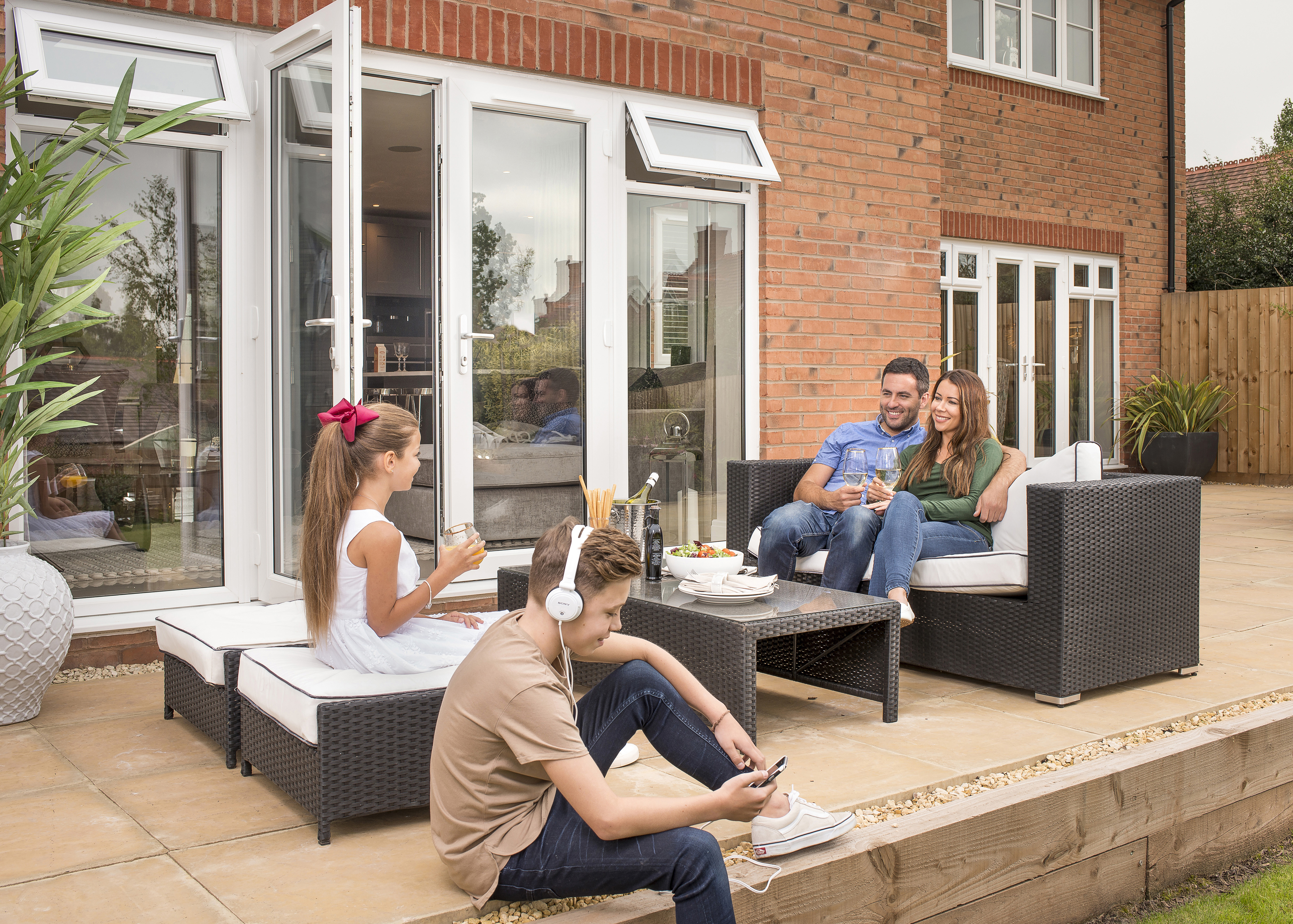 Family On Patio