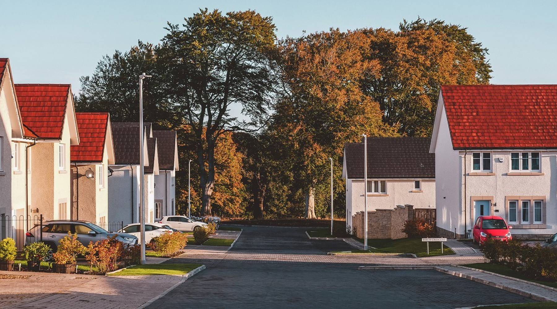 Belwood Oaks Autumn Street Scene