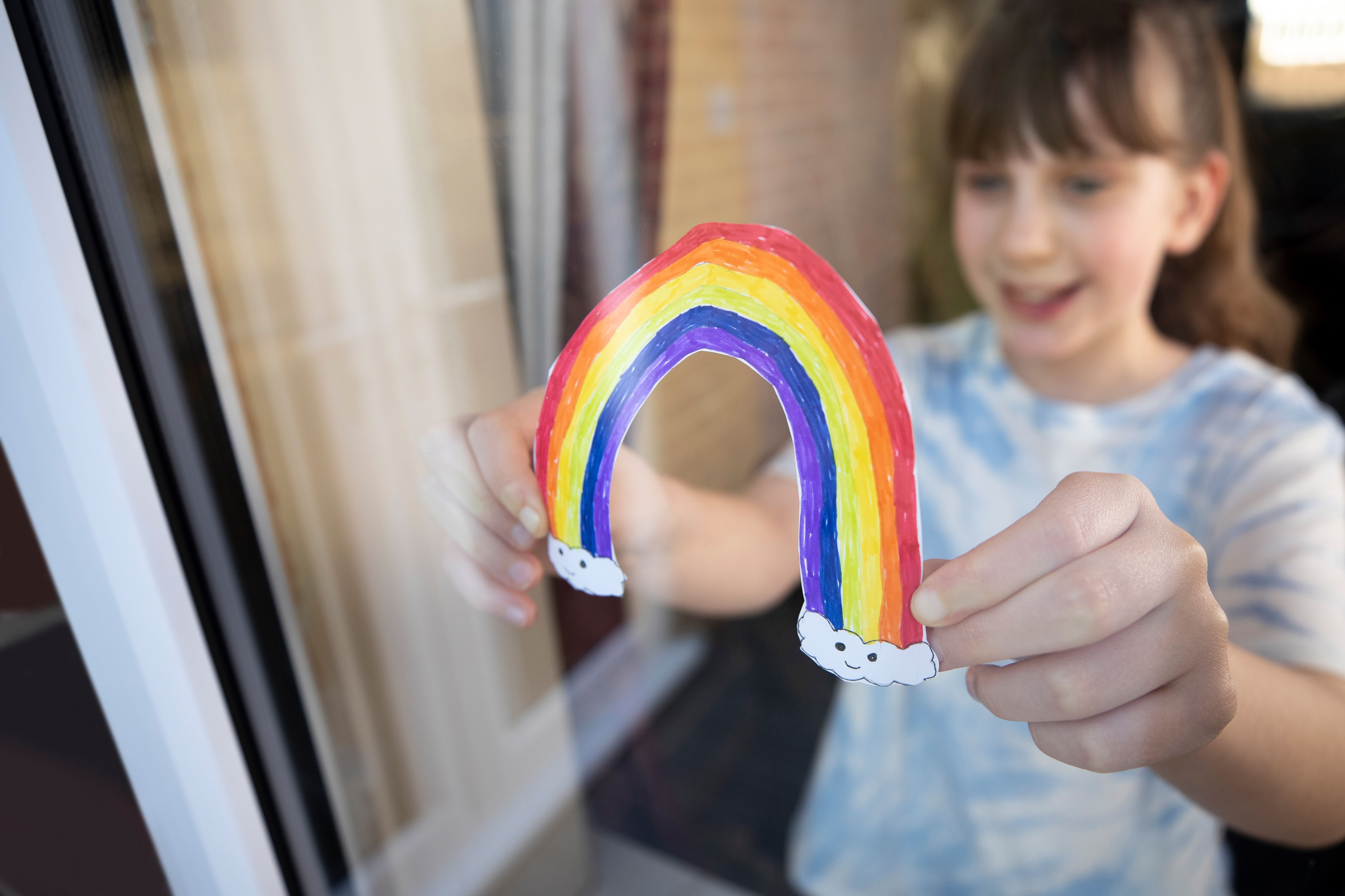 Girl With NHS Rainbow